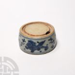 Chinese Ming Blue and White Artist Palette