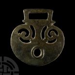 Roman Bronze Military Equestrian Pelta Fitting