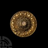 Eastern Greek Gold Turretted Brooch