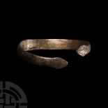 Iron Age Celtic Silver Snake Bracelet