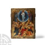 German Gilt Wooden Transfiguration Icon