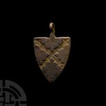 Medieval Bronze Knight's Heraldic Horse Harness Pendant