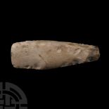 Large Stone Age Danish Neolithic Polished Knapped Flint Axehead