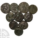 Ancient Roman Imperial Coins - Mixed Late Bronzes Coin Group [10]