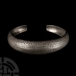 Viking Age Silver Stamp-Decorated Bracelet