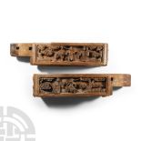 Chinese Carved Wooden Rood Bracket Pair