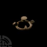 Iron Age Celtic Bronze Strap Junction with Animal Heads