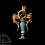 Greek Gold Dolphin Amphora Pendant