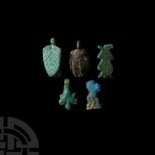 Egyptian Faience Amulet Group