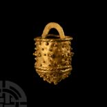 Pre-Viking Gold Filigree Aroma Bucket Pendant