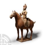 Chinese Tang Terracotta Hunter on Horseback