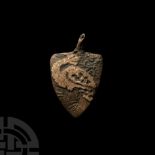 Medieval Bronze Knight's Heraldic Horse Harness Pendant