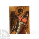 Gilt Wooden Icon of Archangel Gabriel