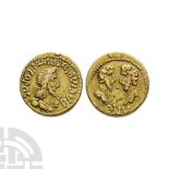 Ancient Roman Provincial Coins - Kingdom of Bosporus - Eupator - M Aurelius and L Verus Gold Stater