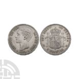 World Coins - Spain - Alfonso XII - 1878 - 5 Pesetas
