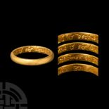 Post Medieval Gold 'Thy vertue is thy honor' Posy Ring