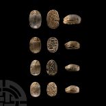 Egyptian Hyksos Steatite Scarab Collection