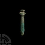 Egyptian Faience Papyrus Stalk Amulet