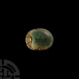 Egyptian Steatite Scarab with Hieroglyphs