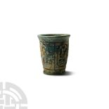 Egyptian Faience Ramesses II Offering Cup