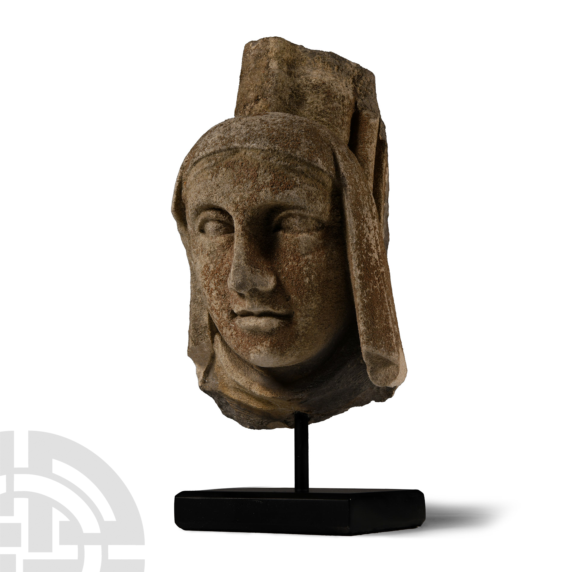 Medieval Limestone Corbel Head