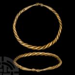 Viking Age Gold Twisted Bracelet