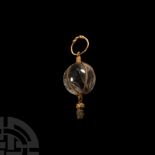 Viking Age Crystal Sphere in Gold Pendant