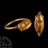 Egyptian Gold Ring with Fly