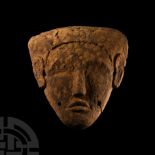 Egyptian Wooden Mummy Face Mask