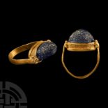 Romano-Parthian Gold and Glass Ring