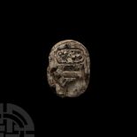 Large Egyptian Stone Hieroglyphic Scarab for Amenhotep III