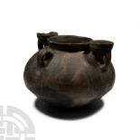 Western Asiatic Black Terracotta Ritual Vessel