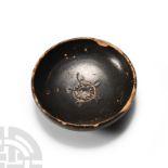 Greek Black-Ware Dish with Shell Decoration