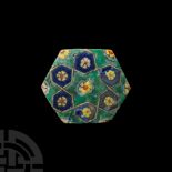 Safavid Ceramic Tile with Flowers