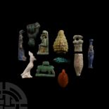 Egyptian Hardstone and Faience Amulet Collection