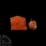Roman Redware Sherd Group with Lions