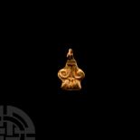 Egyptian Gold Lotus Type Pendant