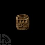 Egyptian Bifacial Steatite Amulet with Tilapia Fish and Hieroglyphs