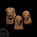 Greek Terracotta Protome Mask Collection