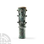 Luristan Bronze Macehead with Points and Fretwork
