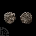 Large Medieval 'Thames' Pewter Double Tax Seal with Lion and Three Crowns