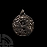 Viking Bronze Jellinge Style Regardant Beast Pendant