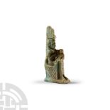 Egyptian Faience Isis with Horus Amulet