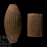 Reproduction Cuneiform Barrel and Tablet Group