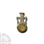 Roman Green Glass Pilgrim's Flask