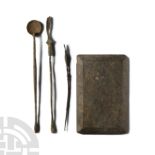 Roman Bronze Medical Implements and Palette