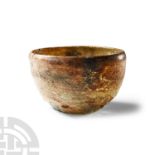 Roman Green Glass Cup with Trail