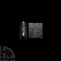 Western Asiatic Haematite Cylinder Seal with presentation Scene