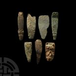 Anglo-Saxon and Viking Bronze Strap End Group