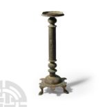 Western Asiatic Bronze Openwork Lamp Stand